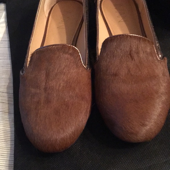 NWT “IMAN” CALF-HAIR LOAFERS - Picture 2 of 10